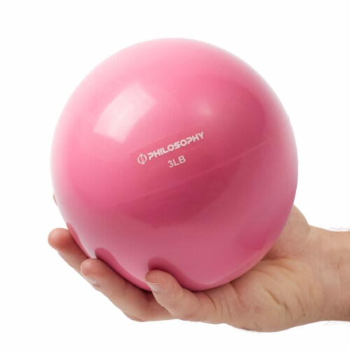 Toning Ball, 3 LB, Pink - Soft Weighted Mini Medicine Ball, 3 LB - Kroger