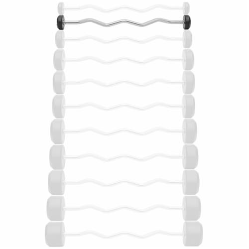 Rubber Fixed Barbell, 20 LB Pre-Loaded Weight EZ Curl Bar Perspective: back