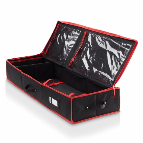 Casafield Wrapping Paper Storage Container, Gift Wrap Organizer Box - Black Perspective: back