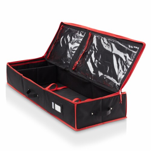 Set of 2 Casafield Wrapping Paper Storage Container Organizer, Black Perspective: back
