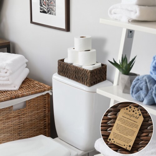 2 Bathroom Storage Baskets Espresso Hyacinth 16 W x 6.75 D x 4.25 H 16x4.25 2Ct. Fry s Food Stores