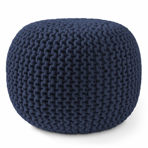 Blue pouf stool discount