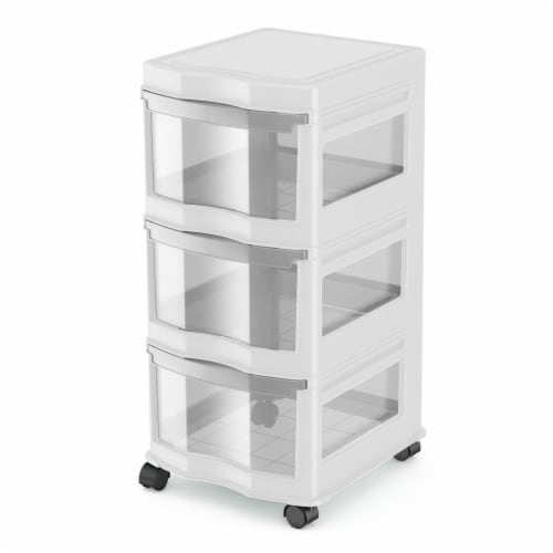 Life Story Classic 3 Shelf Storage Organizer Plastic Drawers, White (2  Pack), 1 Piece - Fry's Food Stores