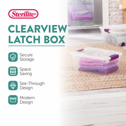 Sterilite Plastic FlipTop Hinged Storage Box Container w/ Latching Lid, 24  Pack, 1 Piece - Kroger