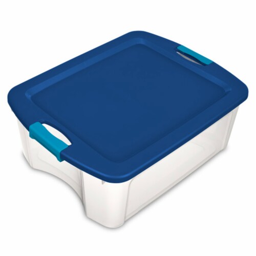 Sterilite 12 Gallon Latch and Carry Storage Tote Box Container, Clear  (18 Pack) Perspective: back