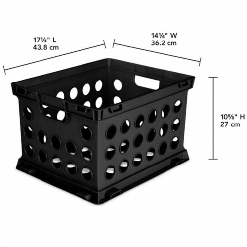 PP Plastic Storage Bins, White Storage Box with Handle Stackable