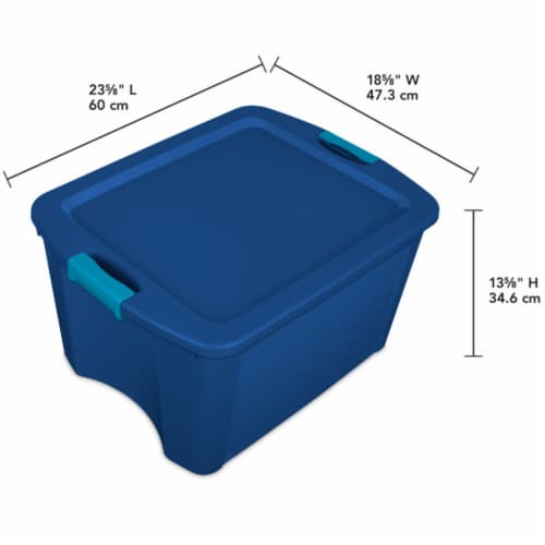 Sterilite Latch & Carry 18 Gallon Plastic Stacking Storage Tote w/ Lid, 18  Pack, 1 Piece - Fry's Food Stores