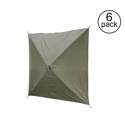 Clam Quick Set Screen Hub Green Fabric Wind & Sun Panels Accessory Only (6 Pack) Perspective: back