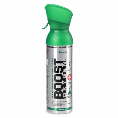Boost Oxygen 5 Liter Canned Supplemental Oxygen Bottle with Mouthpiece (6 Pack) Perspective: back