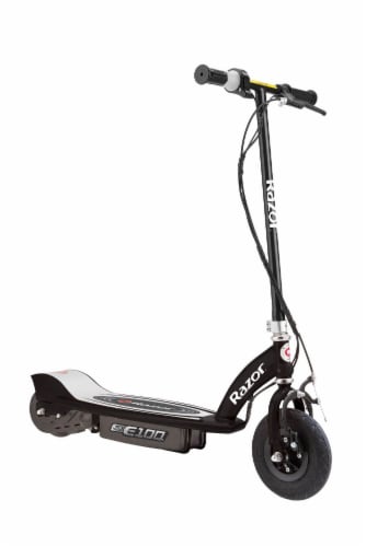 Razor E100 Motorized Rechargeable Kids Electric Toy Scooters, 1 Black & 1 Silver Perspective: back