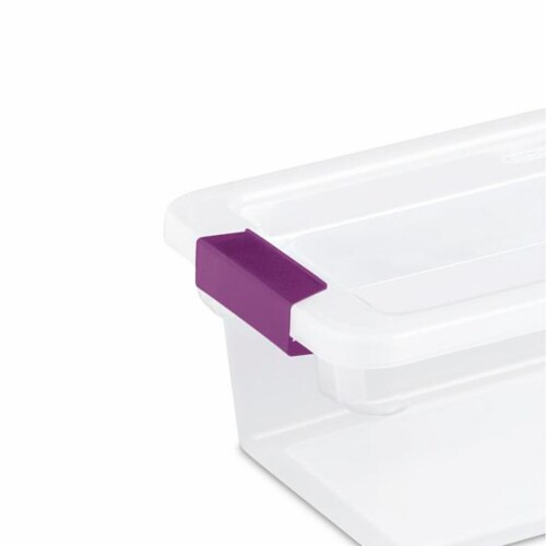 Sterilite 6 Quart Plastic ClearView Latch Box Storage Container Tote, 96 Pack Perspective: back