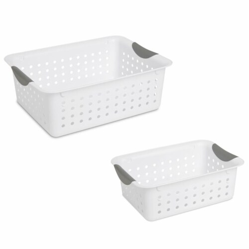 Sterilite Large Ultra Plastic Storage Bin Baskets w/ Handles