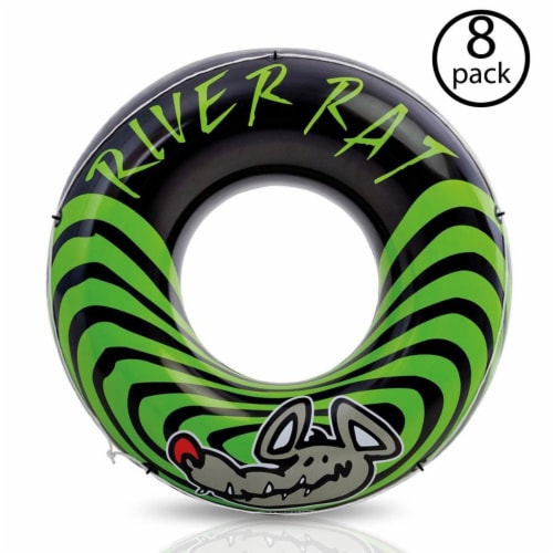 Intex River Rat 48-Inch Inflatable Tube Raft For Lake, Pool, or River (8 Pack) Perspective: back
