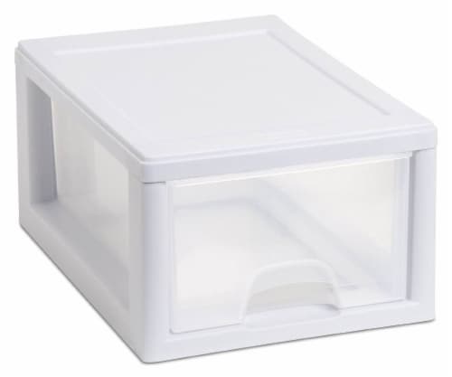 Sterilite 16 Qt Clear Plastic Stacking Storage Containers with