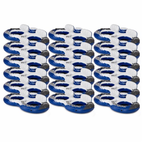 Intex River Run II Inflatable 2 Person Pool Tube Float w/ Cooler (18 Pack) Perspective: back