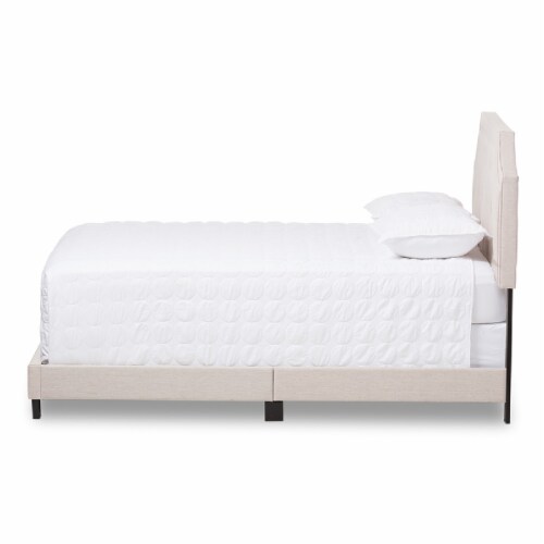 Baxton Studio Willis Modern and Contemporary Light Beige Fabric Upholstered King Size Bed Baxton Studio Willis Modern and Contemporary Light Beige Fabric Upholstered King Size Bed