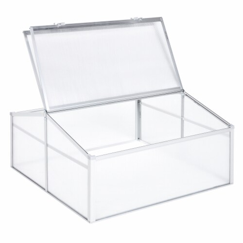 39  Portable Greenhouse Cold Garden Frame Plants Seeding Raised Outdoor Perspective: back