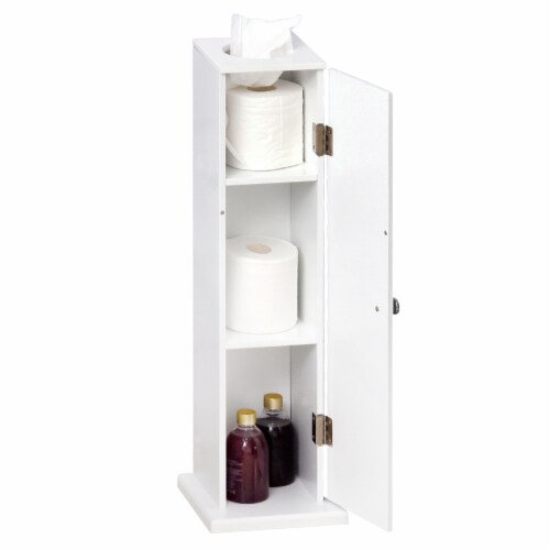 Small Bathroom Corner Cabinet Floor Doors Shelves Thin Toilet