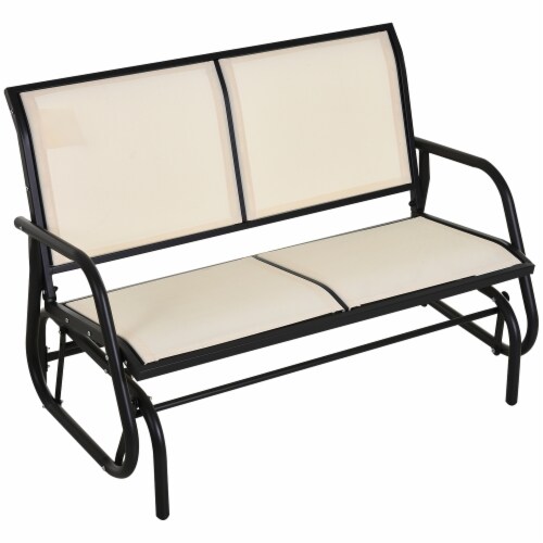 2 Person Outdoor Glider Bench Double Rocking Chair for Patio