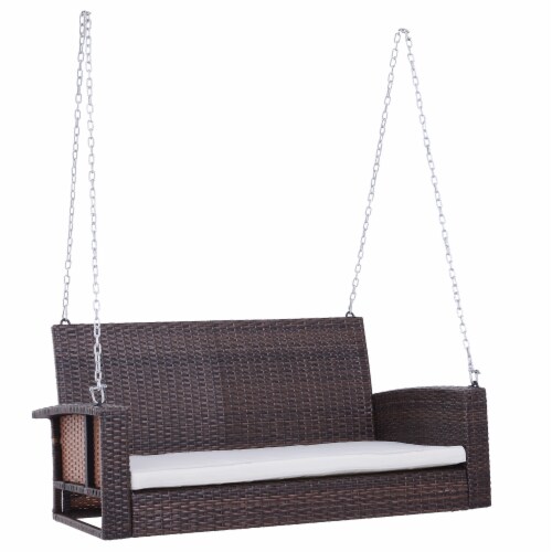 Wicker on sale swing bench