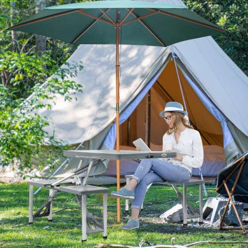 Folding patio table shop with umbrella hole