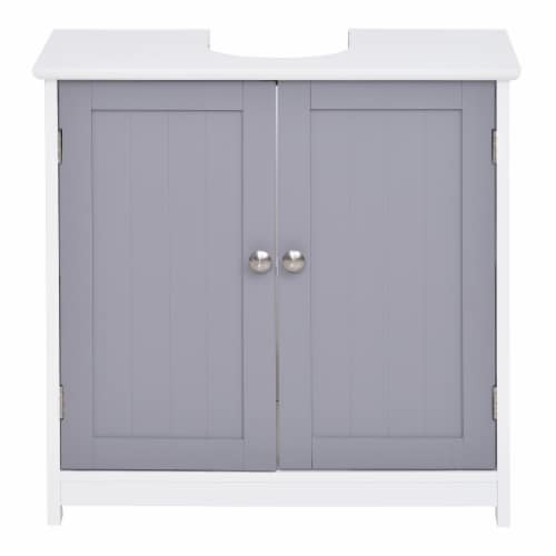 Short Pedestal Sink Washroom Storage Furniture w/Double Doors and Moveable  Shelf, 1 Unit - Kroger