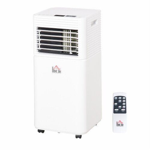 Mobile Air Conditioner with 4 Modes, 2 Speeds, LED Display and 24 Timer, White Perspective: back