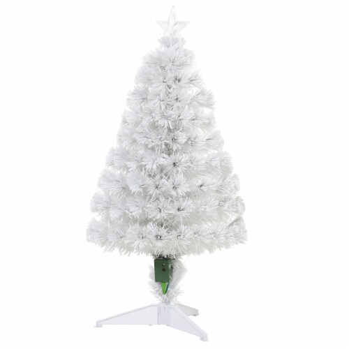 Artificial Christmas Tree 3' Indoor Realistic Holiday Decoration, 90 Tips, White Perspective: back