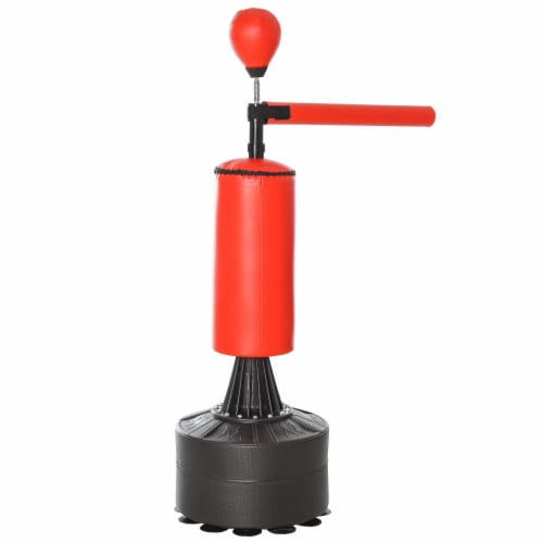 Boxing Punch Bag Stand with Rotating Flexible Arm, Speed Ball, Waterable Base Perspective: back