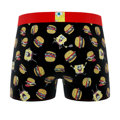 Crazyboxer Spongebob Burger Box Men's Boxer Briefs Perspective: back