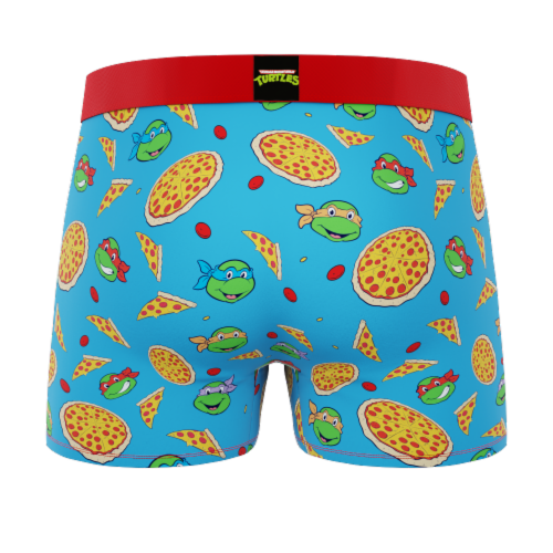 Crazyboxer Men's Ninja Turtles Boxer Briefs Pizza Box Perspective: back
