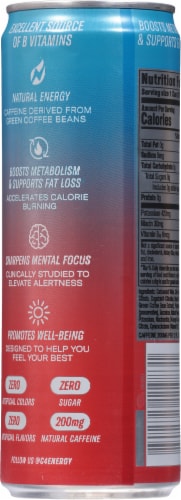 C4 Cherry Berry Lime Energy Drink Can Perspective: back