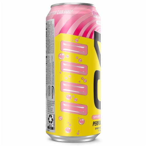 C4 Performance Strawberry Blast Energy Drink Can Perspective: back