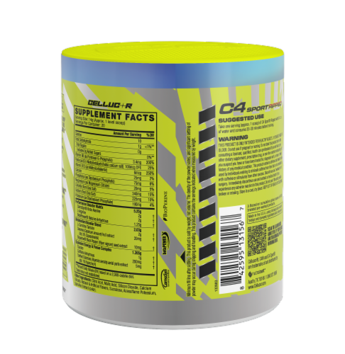 C4® Sport Ripped Arctic Snow Cone Pre-Workout Powder Perspective: back