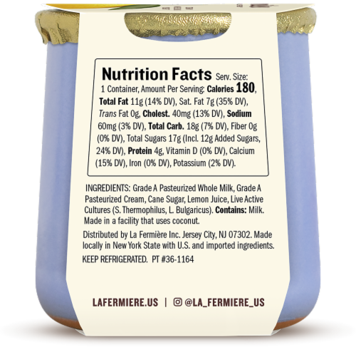 La Fermiere Pressed Lemon Yogurt Perspective: back