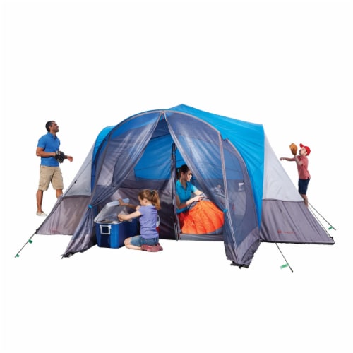 Outbound 8 Person 3 Season Easy Up Camping Dome Tent with Rainfly & Porch,  Blue, 1 Piece - Pay Less Super Markets