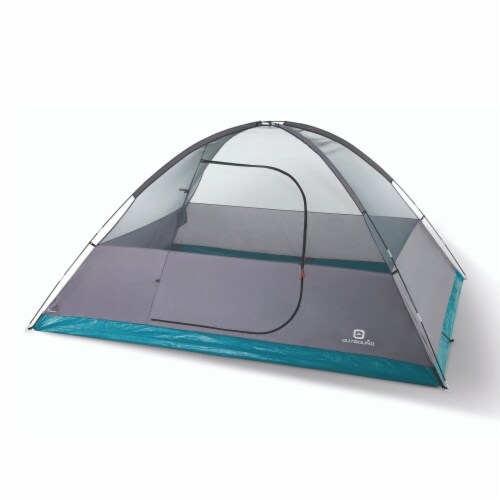 Outbound 8 Person 3 Season Camping Black-Out Dome Tent with Rainfly, Gray/White Perspective: back