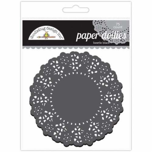 Doodlebug Doilies 4.5  75/Pkg-Beetle Black Perspective: back