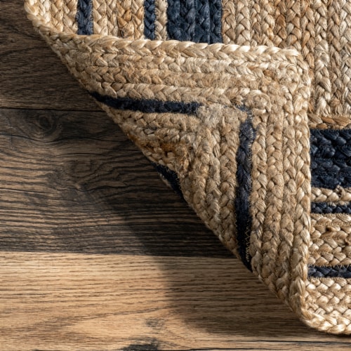 nuLOOM Rikki Coastal Braided Jute Area Rug 3x5 Navy nuLOOM Rikki Coastal Braided Jute Area Rug 3x5 Navy