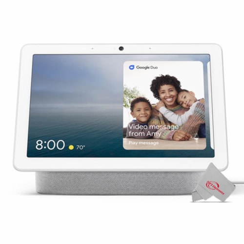 Google Nest Hub Max - Chalk Perspective: back