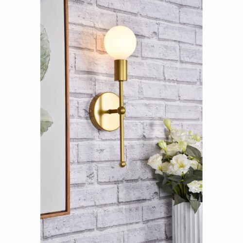 Keely 1 light brass wall sconce Perspective: back