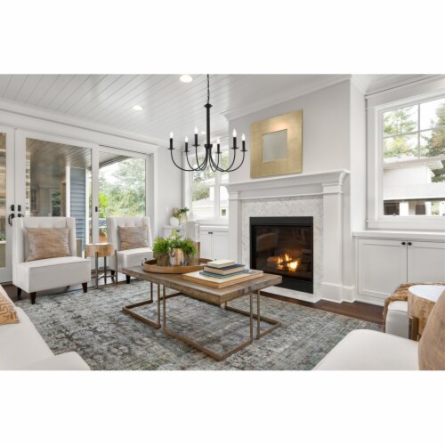 Brielle 6 lights pendant in black Perspective: back