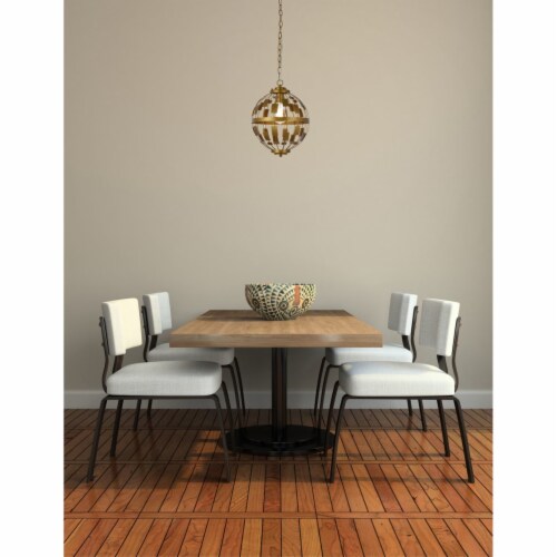 Levante 1 light pendant in brass Perspective: back