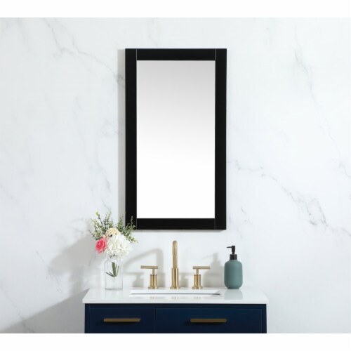 Aqua vanity mirror 18x32 inch in black Perspective: back