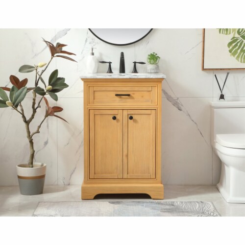 24 Inch Single Bathroom Vanity In Natural Wood 1 Fred Meyer