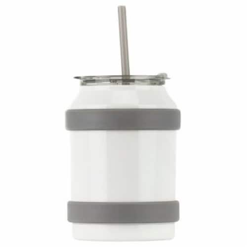 Reduce® Cold Stainless Steel Travel Mug - White Perspective: back