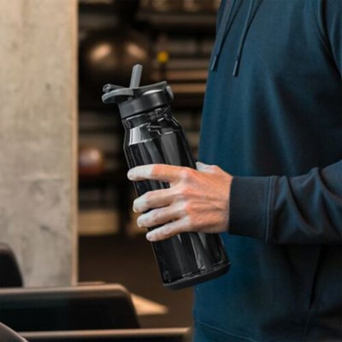 Reduce Hydrate Water Bottle - Asphalt Perspective: back