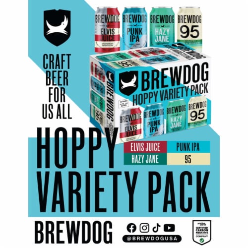 BrewDog Hoppy Variety Pack Craft Beer Perspective: back