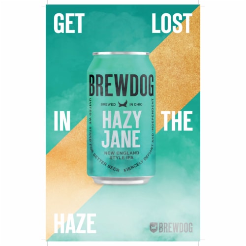 BrewDog Hazy Jane New England Style Hazy IPA Craft Beer Perspective: back