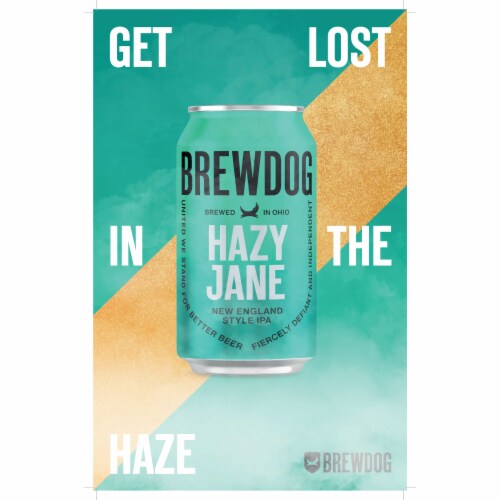 BrewDog Hazy Jane New England Style Hazy IPA Craft Beer Perspective: back